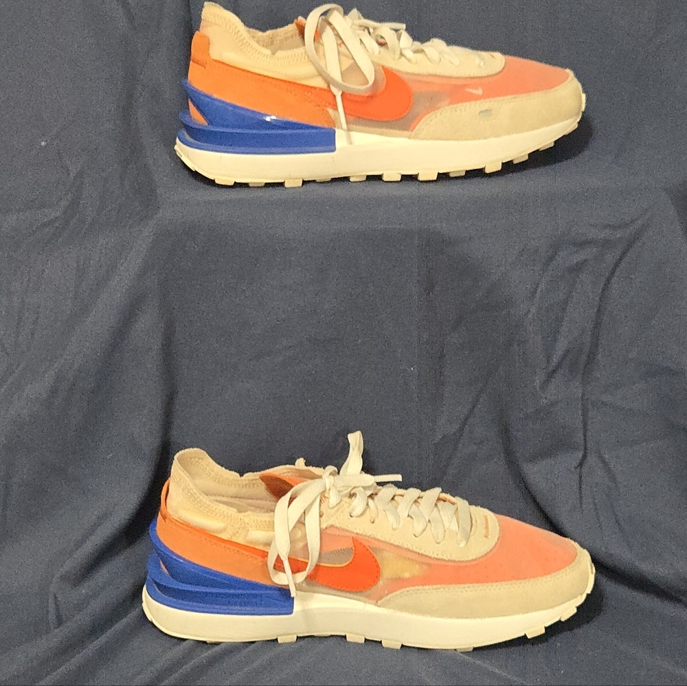 Nike Waffle One Casual Sneakers - Rush Orange and Pearl White - Women's Size 7.5 - Picture 4 of 8